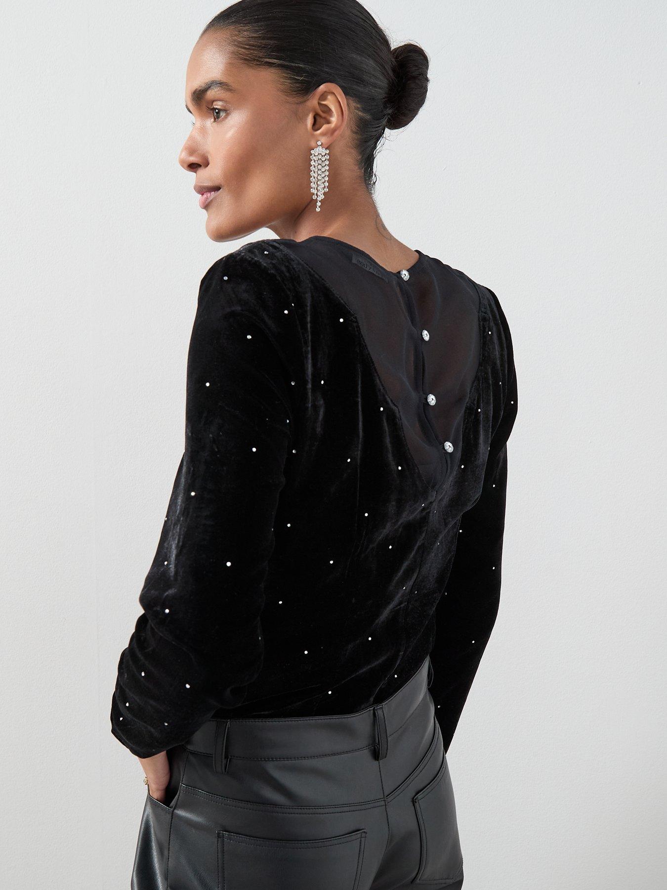 the-very-collection-mesh-panel-velvet-top-blackstillFront