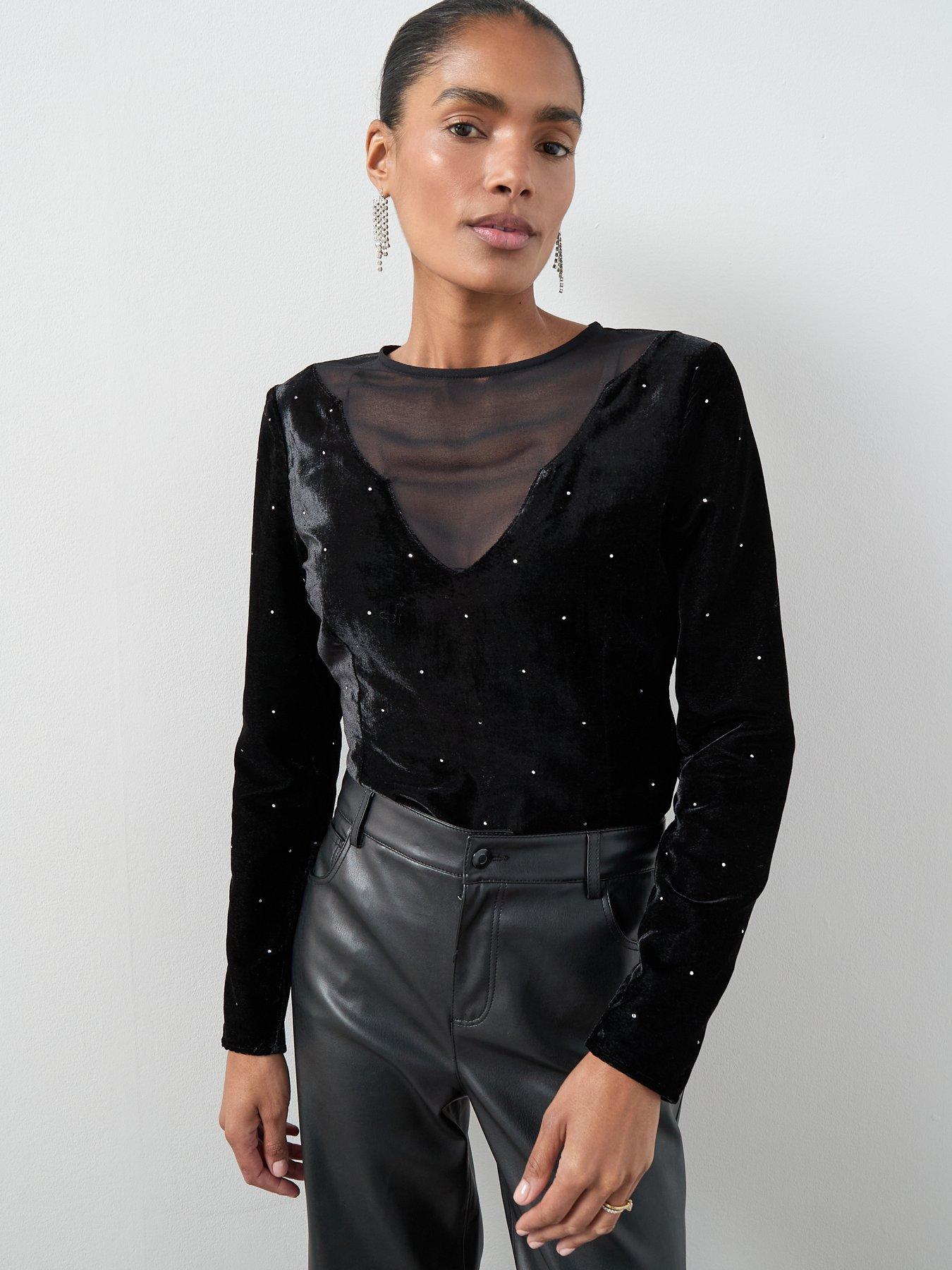 the-very-collection-mesh-panel-velvet-top-blackdetail