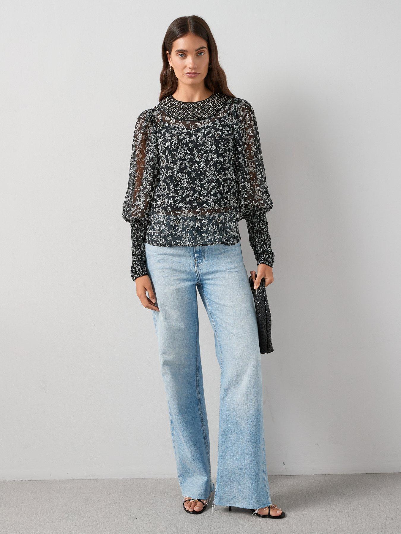 the-very-collection-printed-embellished-collar-blouse-blackback