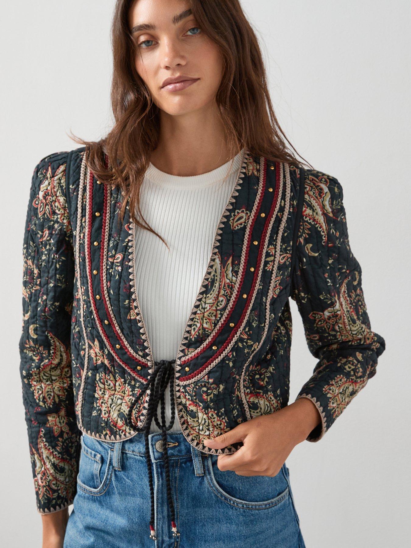 undefined Printed Jacket With Embroidery - Print