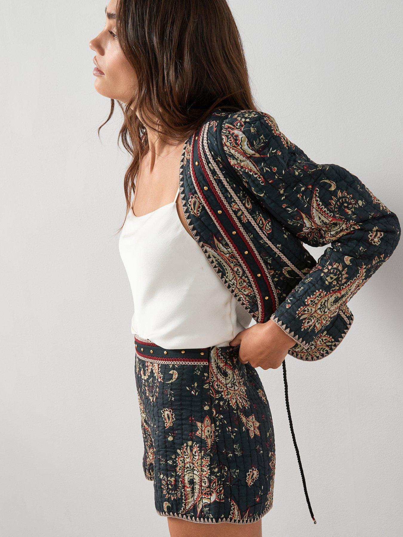 Image 6 of 7 of The Very Collection Printed Jacket With Embroidery - Print