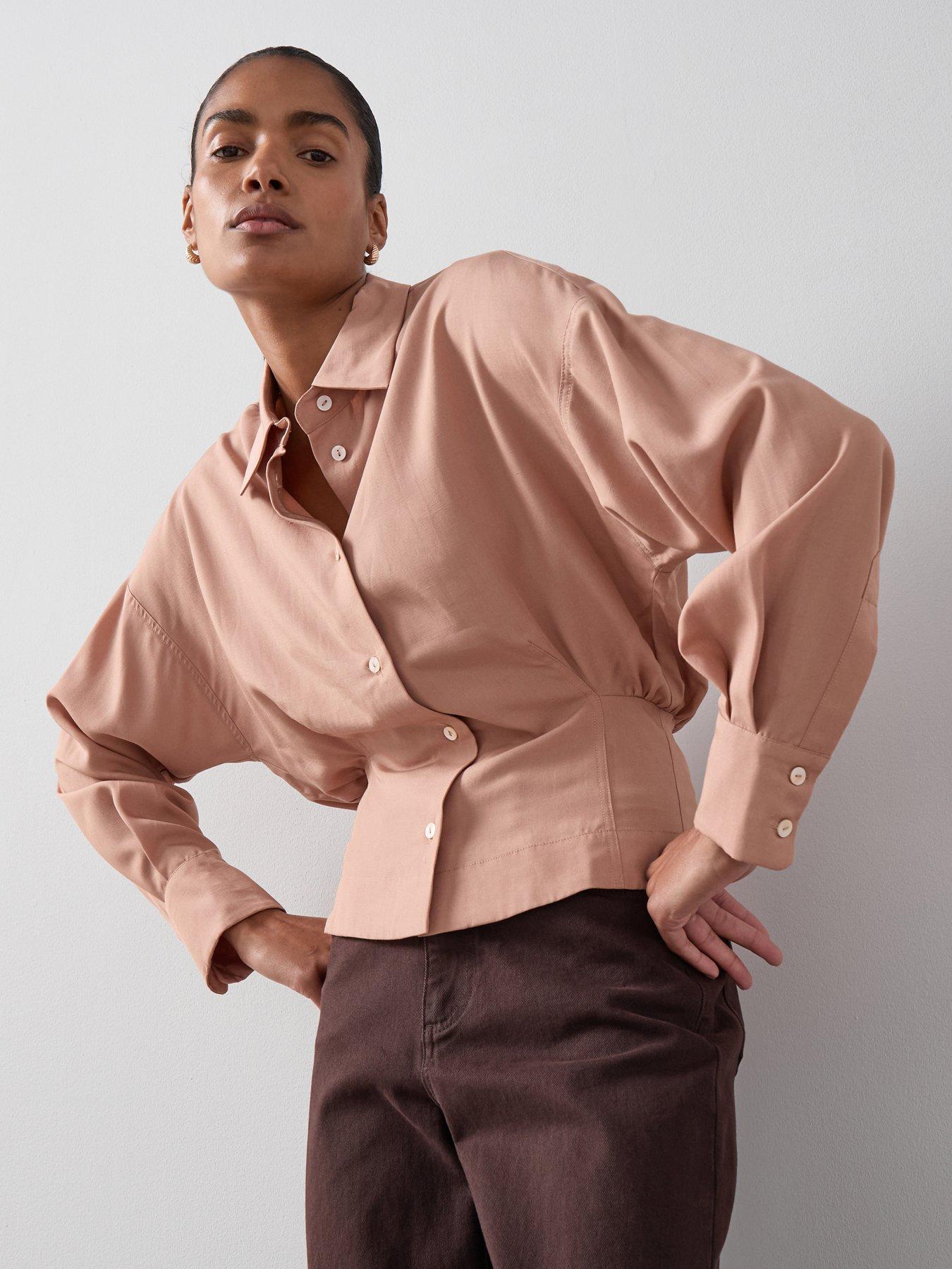 The Very Collection Corset Style Satin Blouse - Pink