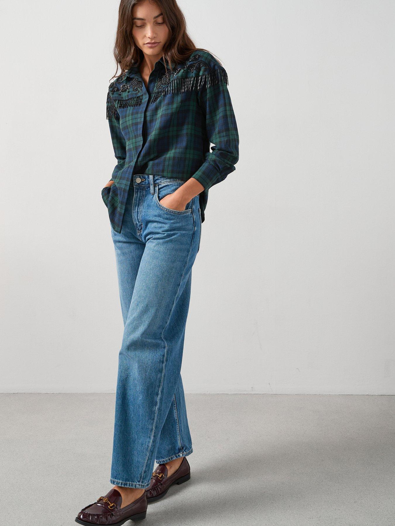 the-very-collection-embellished-checked-shirt-greenback