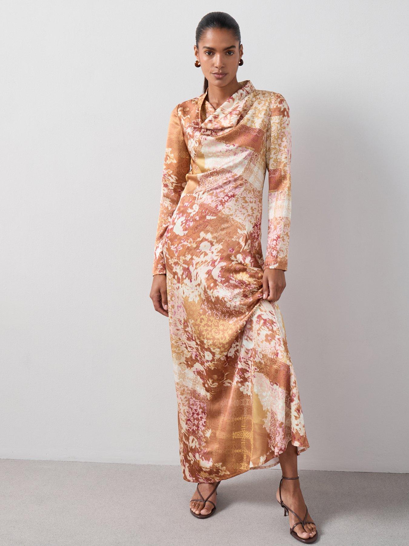 The Very Collection Cut About Print Cowl Maxi Dress - Multi