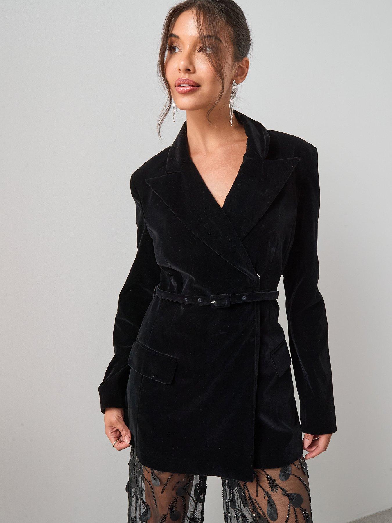 the-very-collection-sculpted-velvet-blazer-black