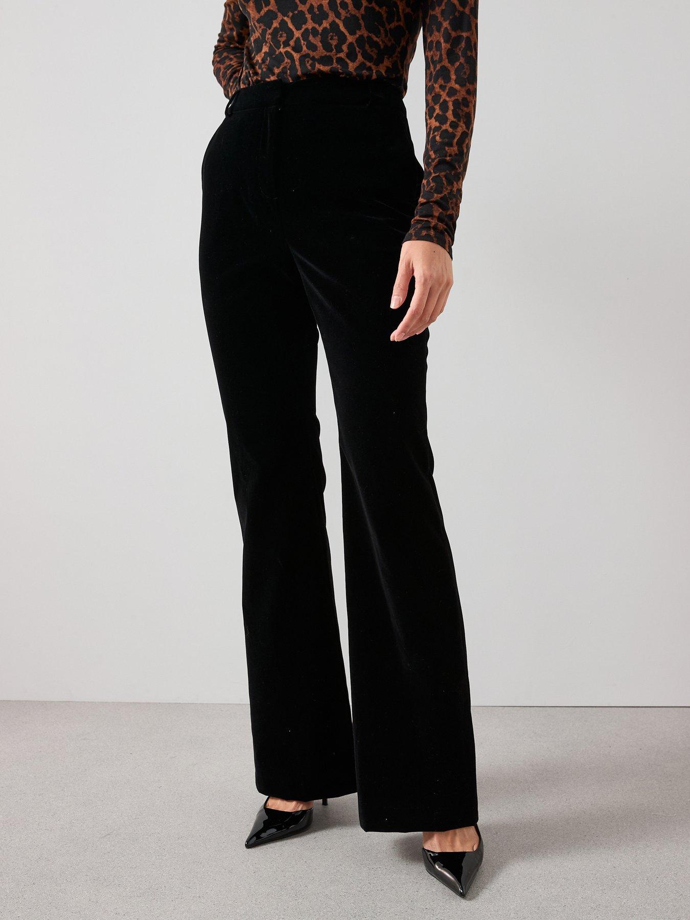 The Very Collection Velvet Kickflare - Black