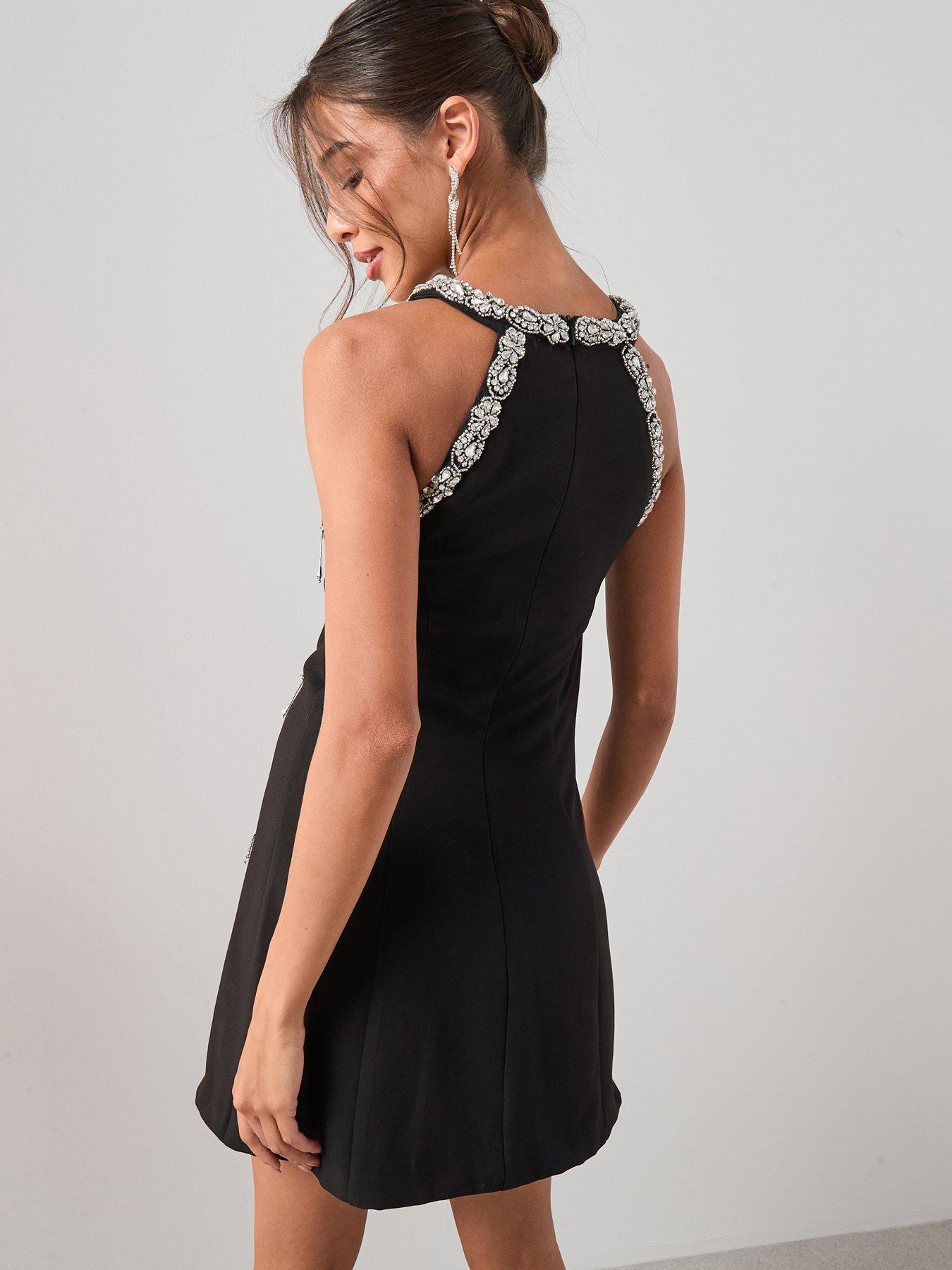 the-very-collection-high-neck-halter-embellished-mini-dress-blackback