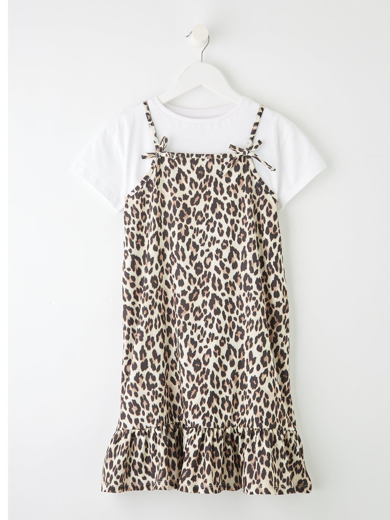 V by Very Girls 2 In 1 Cami Dress With Long Sleeve Top - Multi