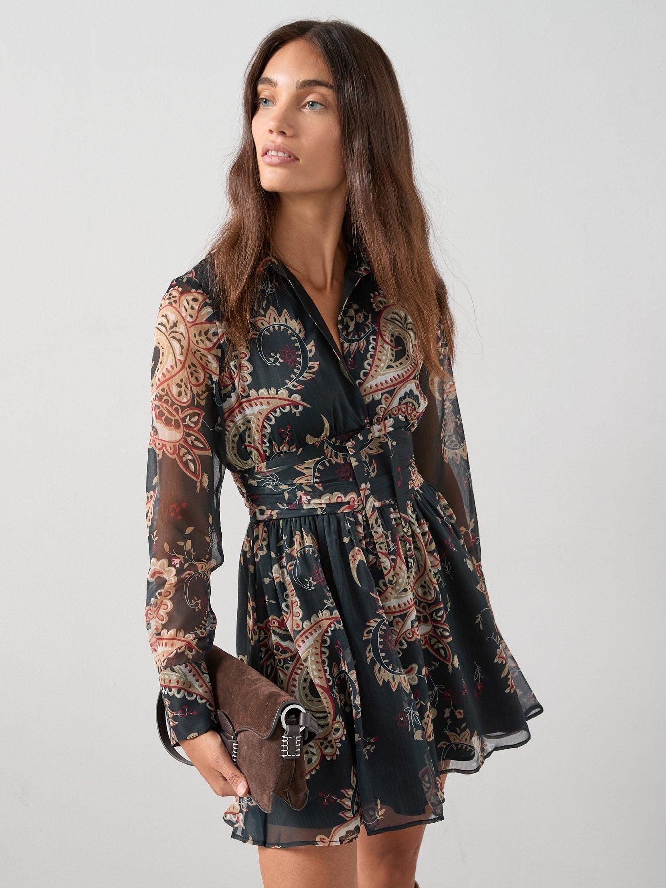 The Very Collection Printed Mini Shirt Dress - Print