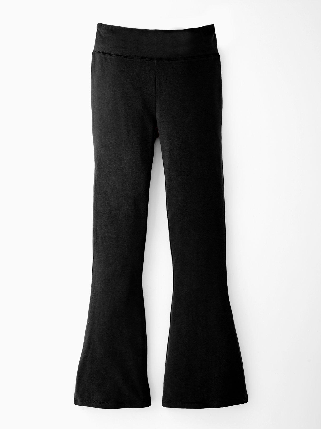 V by Very Girls Flare Cotton Leggings - Black