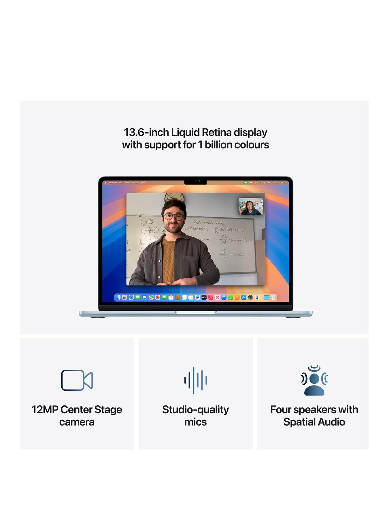 Image 3 of 8 of Apple MacBook Air (M4, 2025) 13 inch with 10-core CPU and 10-core GPU, 16GB Unified Memory, 512GB SSD - Sky Blue