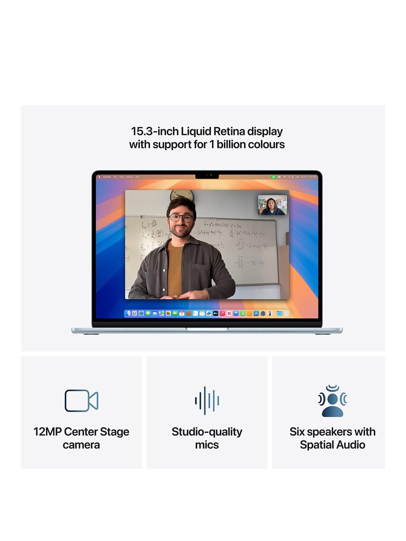 Image 3 of 8 of Apple MacBook Air (M4, 2025) 15 inch with 10-core CPU and 10-core GPU, 16GB Unified Memory, 512GB SSD - Sky Blue