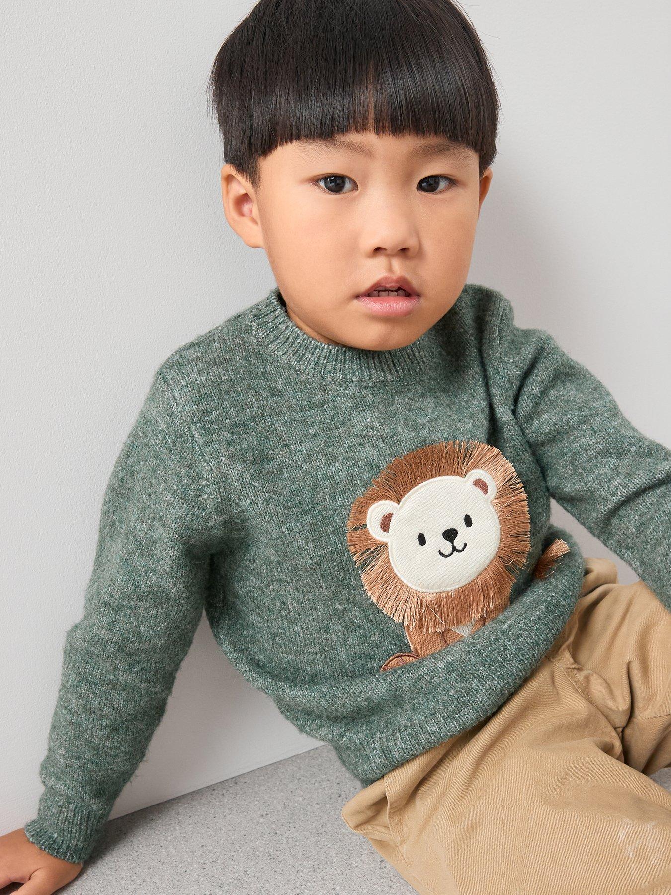 the-very-collection-boys-animal-character-applique-knitted-jumper-greenoutfit