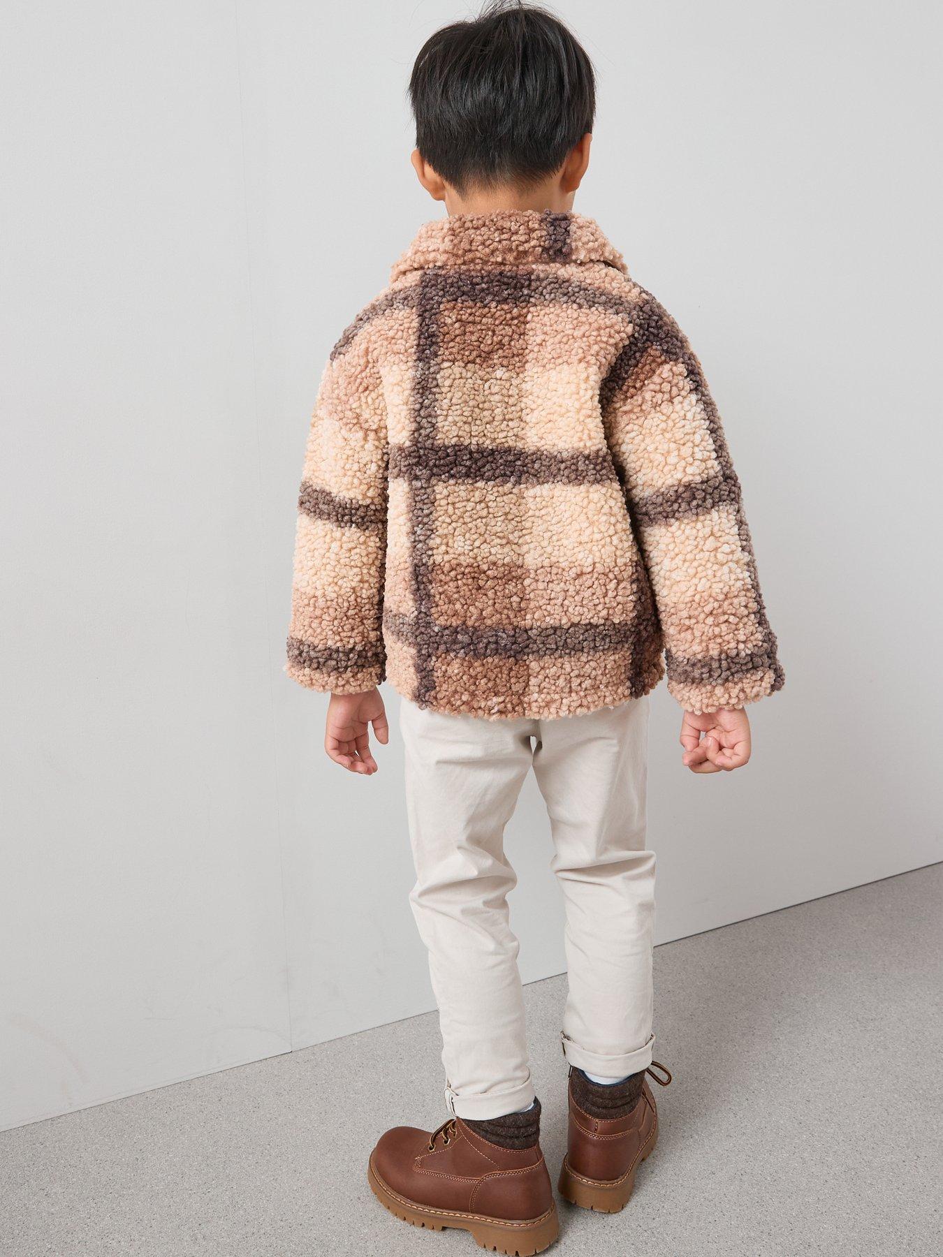the-very-collection-boys-checked-borg-button-up-jacket-brownstillFront