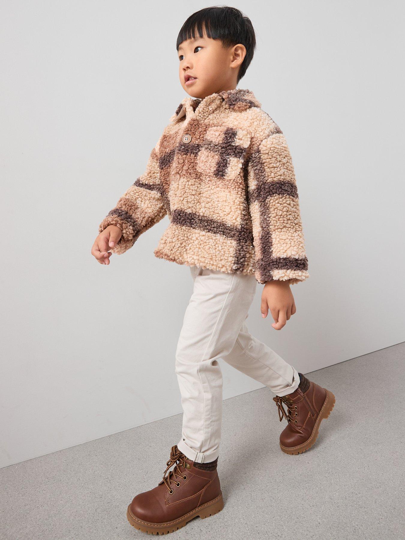 the-very-collection-boys-checked-borg-button-up-jacket-brownback