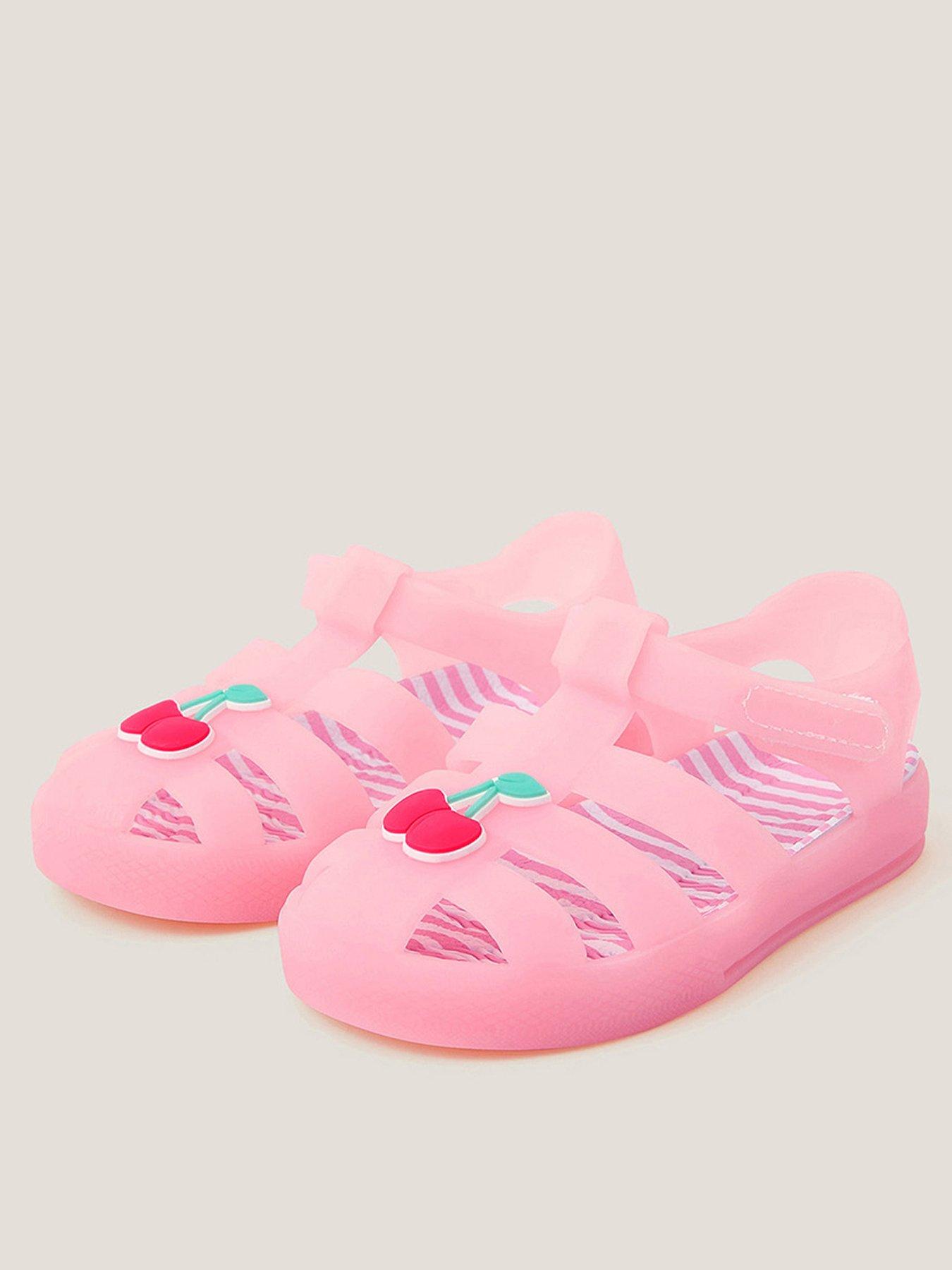 Image 1 of 3 of Monsoon Baby Girls Cherry Jelly Sandals - Pink