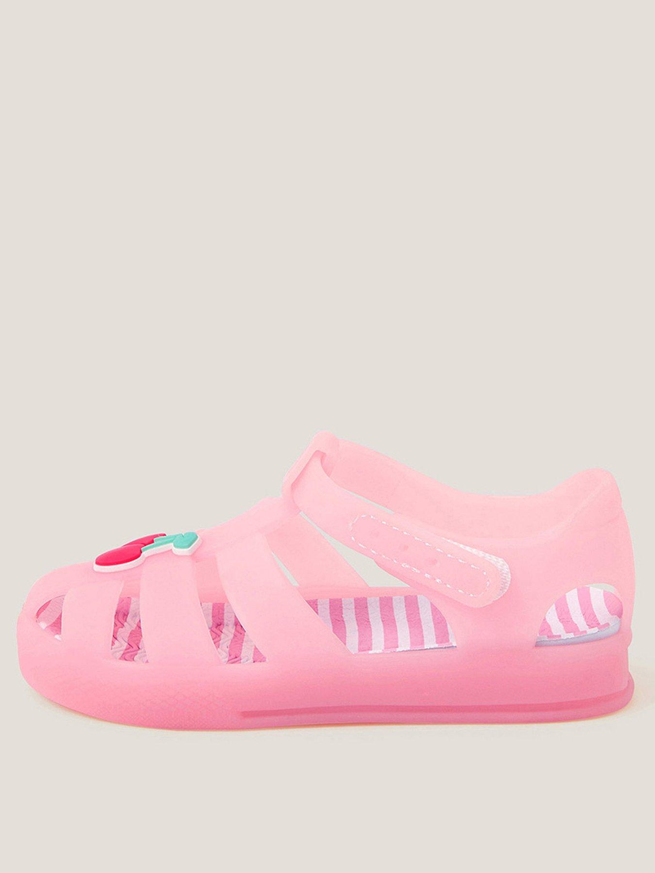 Image 2 of 3 of Monsoon Baby Girls Cherry Jelly Sandals - Pink