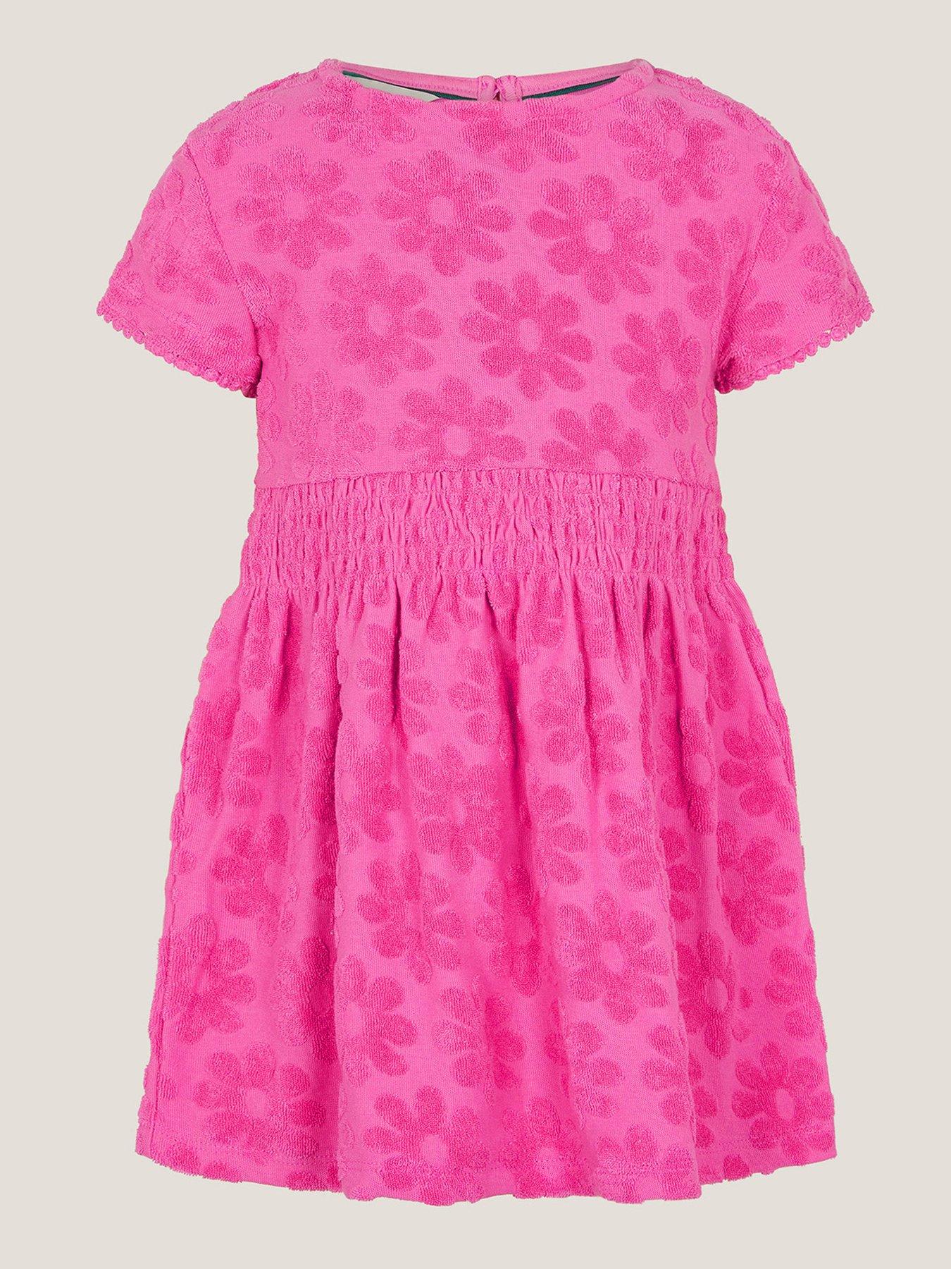 undefined Baby Girls Flower Print Towelling Dress