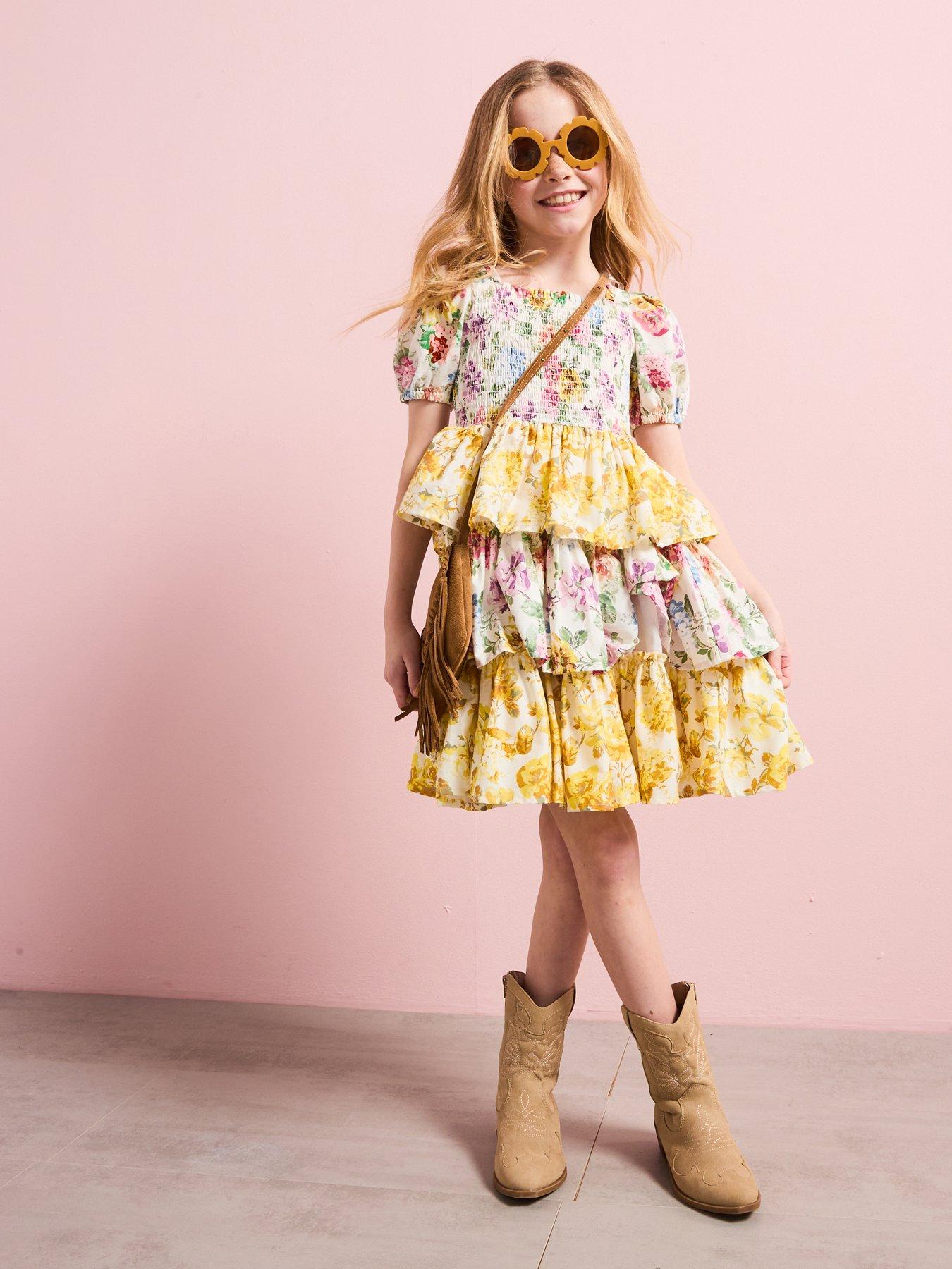 monsoon-girls-floral-print-puff-sleeve-tiered-dress-yellow