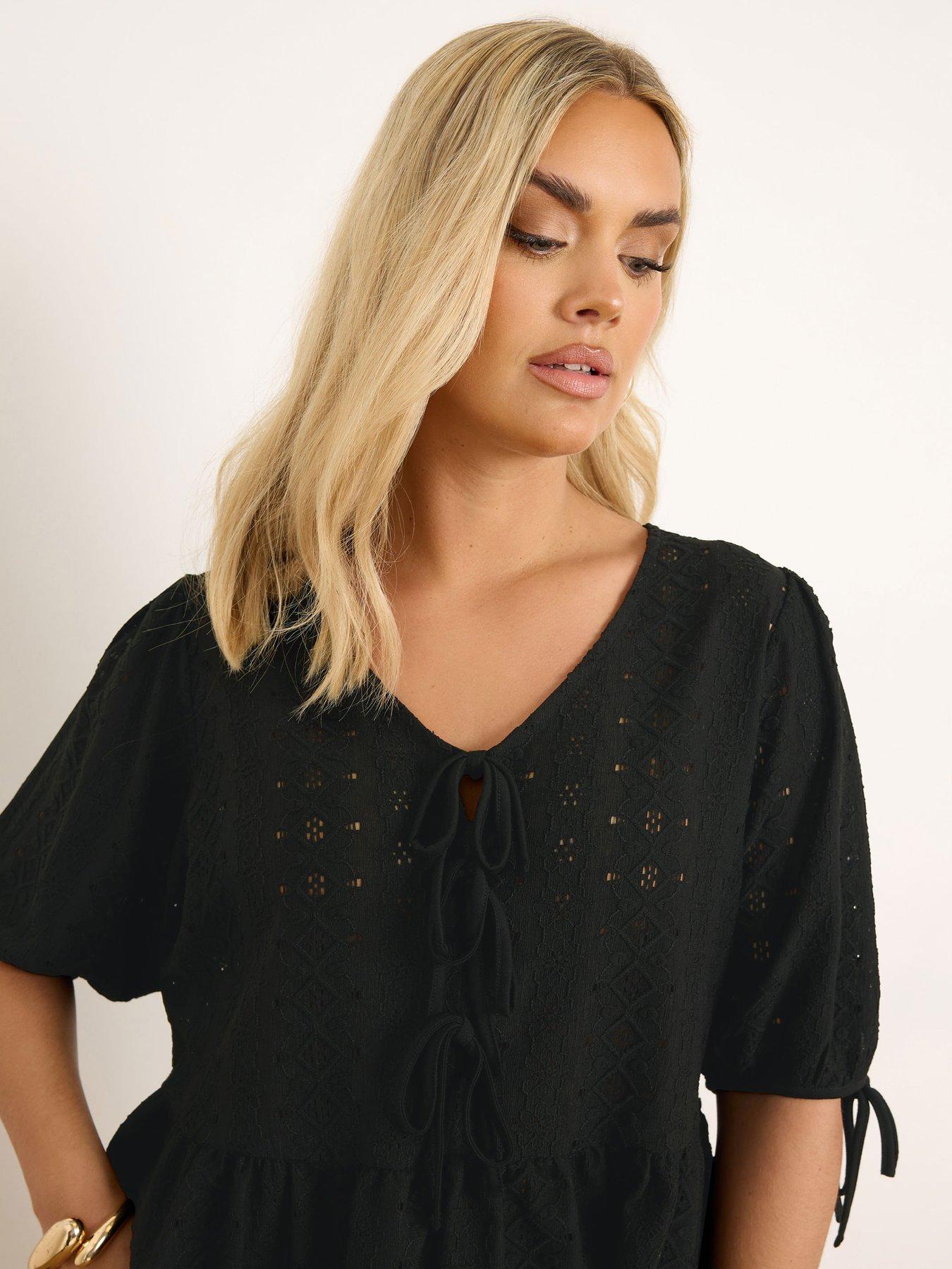 yours-curve-tie-front-peplum-top-blackoutfit