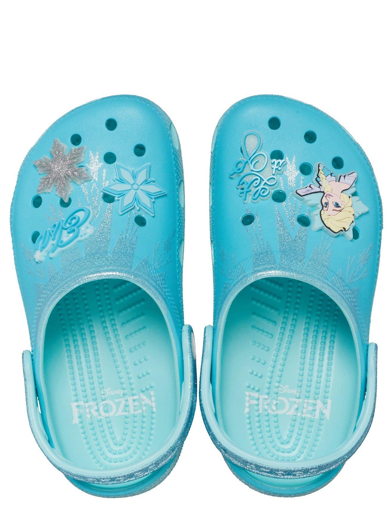 Image 4 of 6 of Crocs Kids Frozen Elsa Classic Croc - Blue
