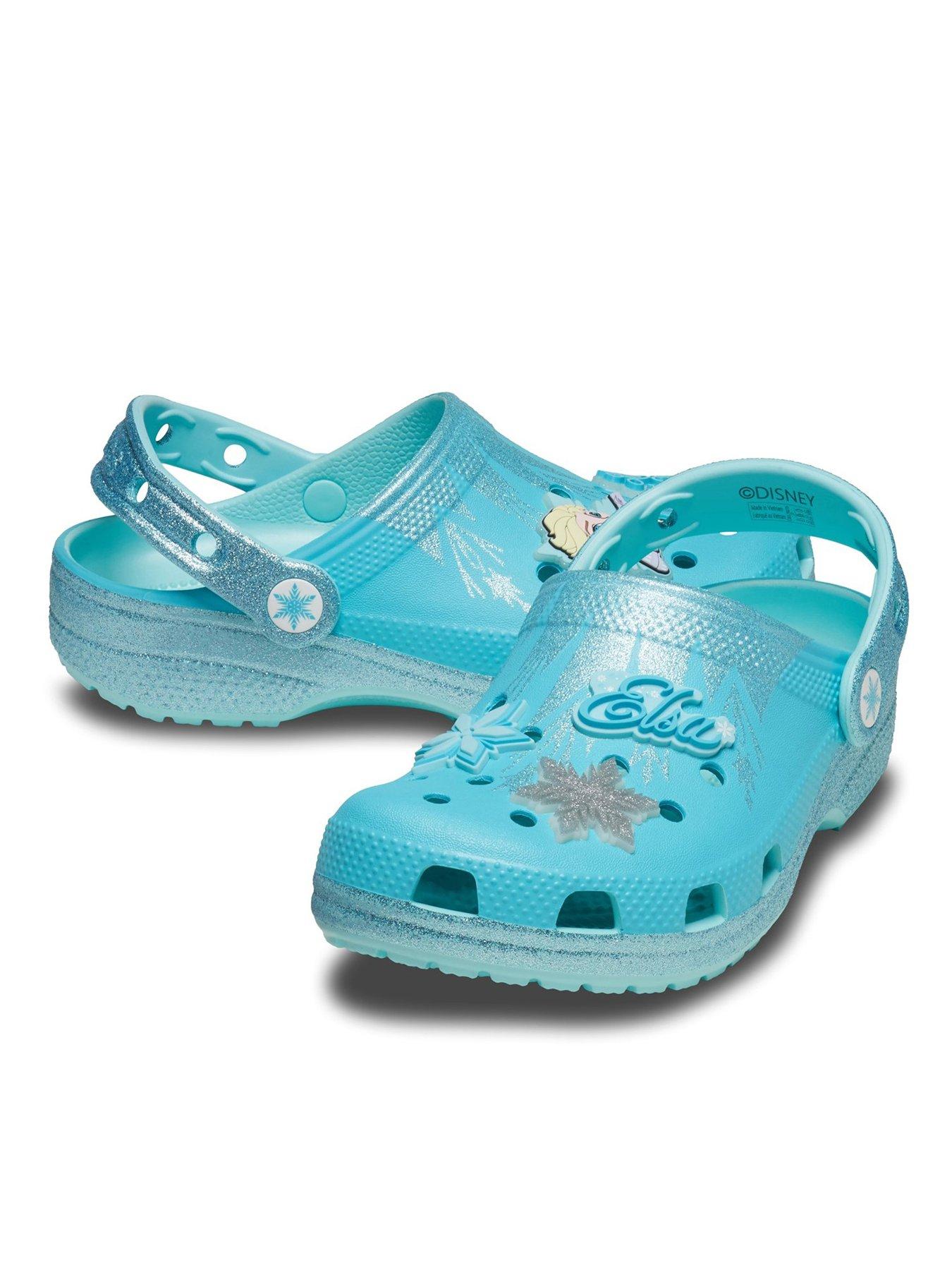 Image 6 of 6 of Crocs Kids Frozen Elsa Classic Croc - Blue