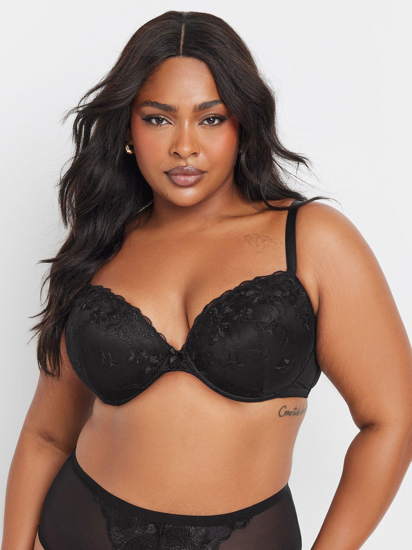 Image 4 of 4 of Yours Curve 2 Pack Embroidered Padded Bra - Pink