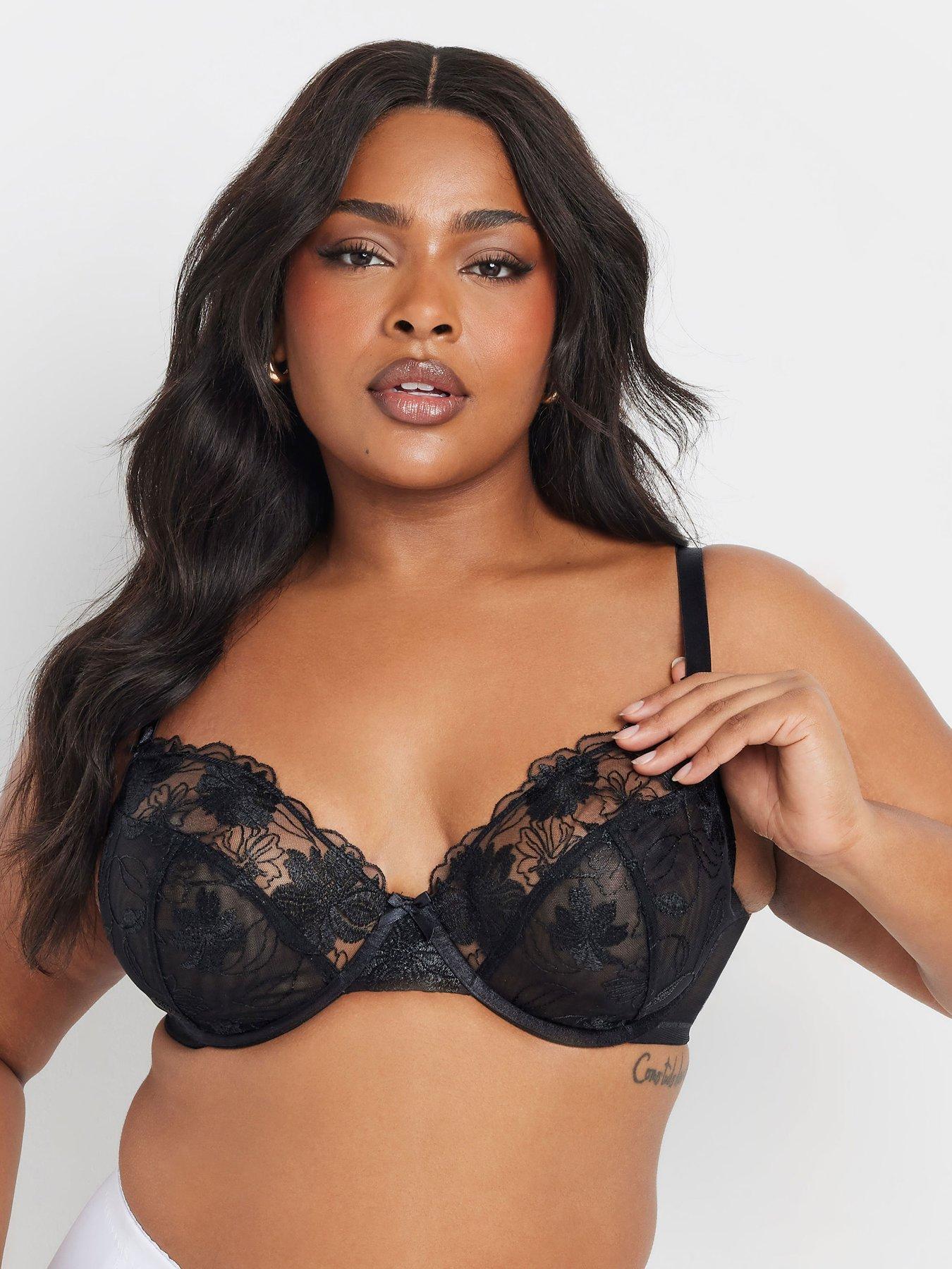 Image 4 of 4 of Yours Curve 2 Pack Molly Underwired Bra - Black/White