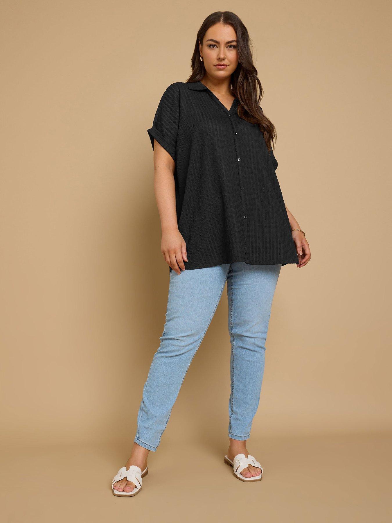 yours-curve-grown-on-boxy-shirt-black