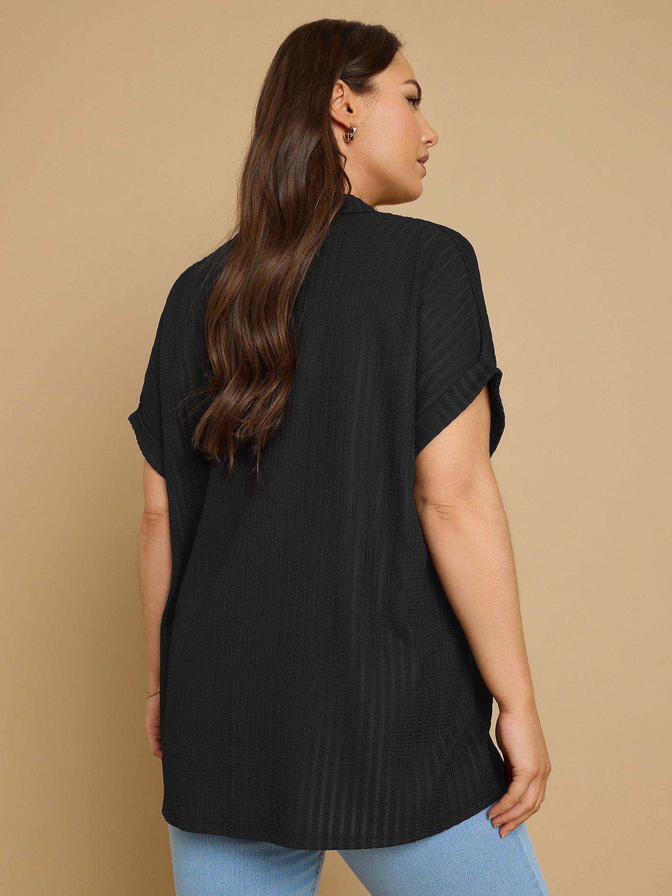 yours-curve-grown-on-boxy-shirt-blackstillFront