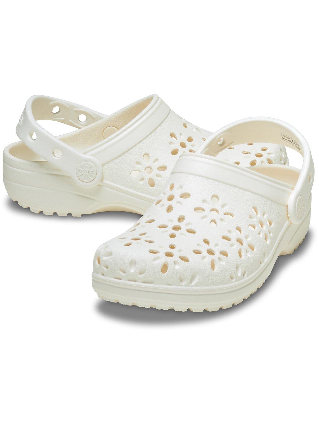 Image 6 of 6 of Crocs Classic Floral Cut Out Kids