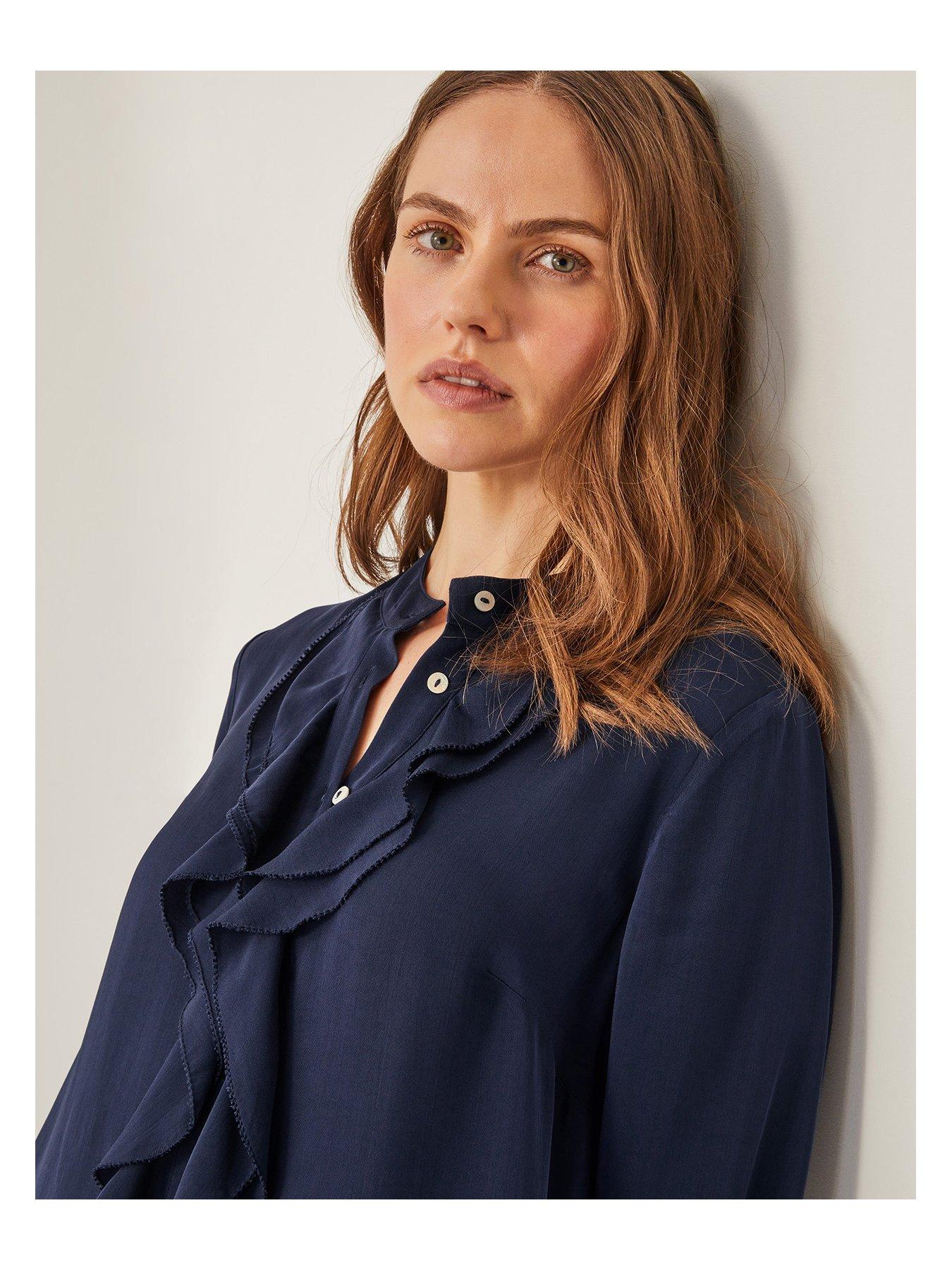 Image 5 of 5 of Monsoon Lara Frill Dress - Navy