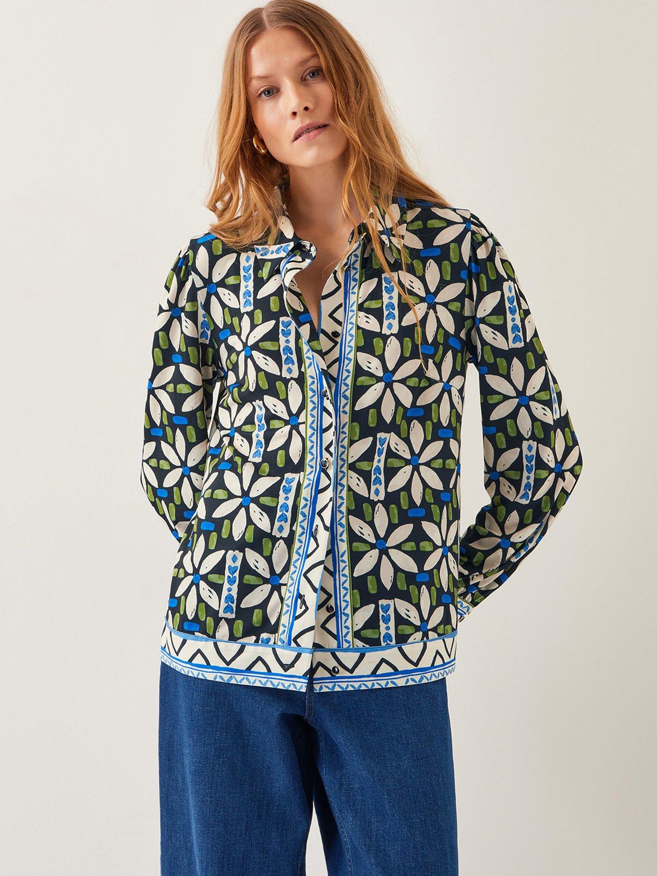 Image 1 of 5 of Monsoon Nikita Jersey Shirt - Black