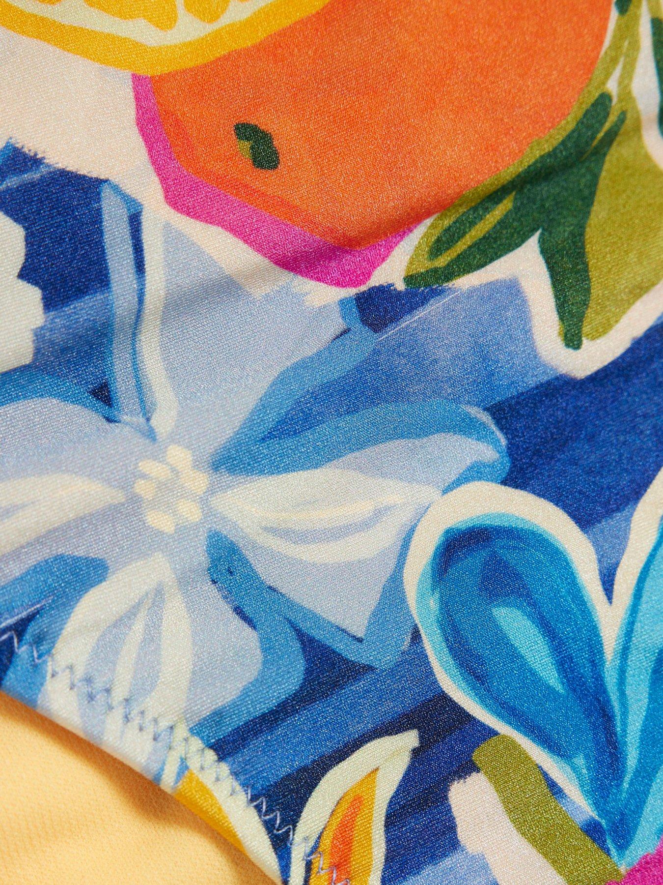 Image 3 of 3 of River Island Older Girls Fruit Print Bikini Set - Blue
