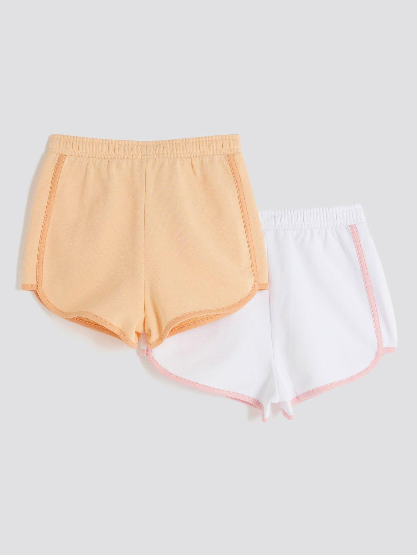 Image 2 of 4 of River Island Girls 2 Pack Runner Shorts - Coral