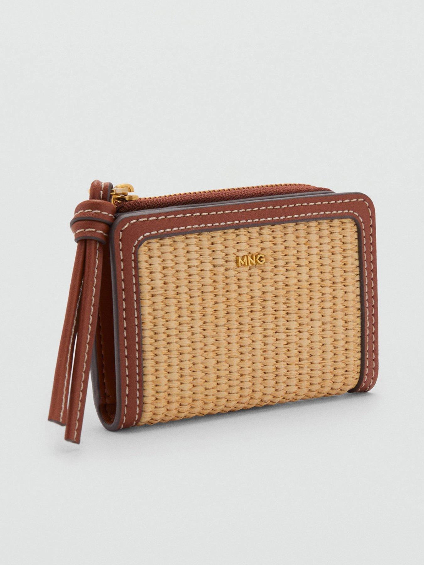 Image 2 of 3 of Mango Contrast Canvas Flap Wallet
