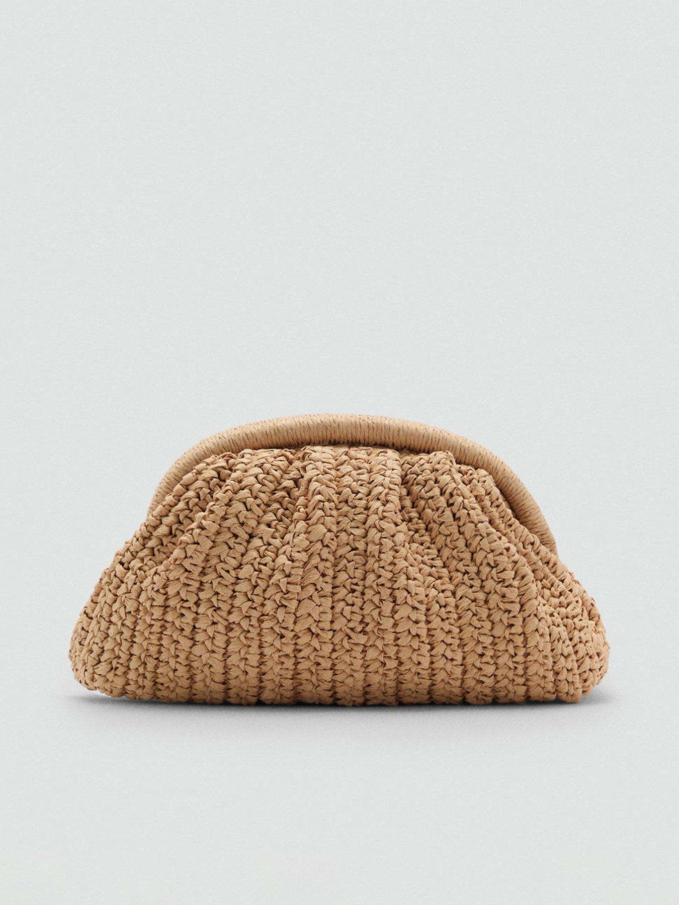 Image 1 of 4 of Mango Natural Fiber Clutch Bag