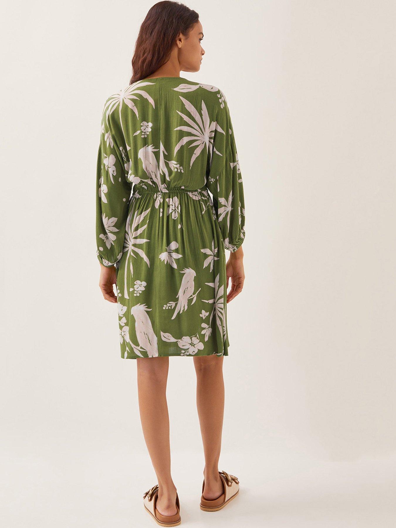 Image 2 of 5 of Monsoon Mariam Printed Dress - Green