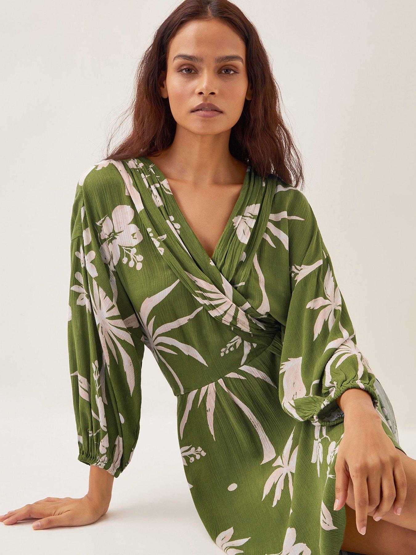 Image 4 of 5 of Monsoon Mariam Printed Dress - Green