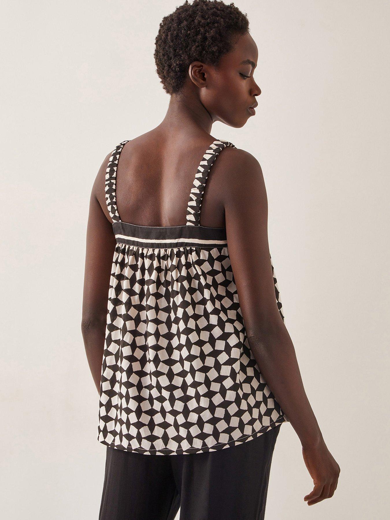 Image 2 of 4 of Monsoon Geena Geo Cami - Black