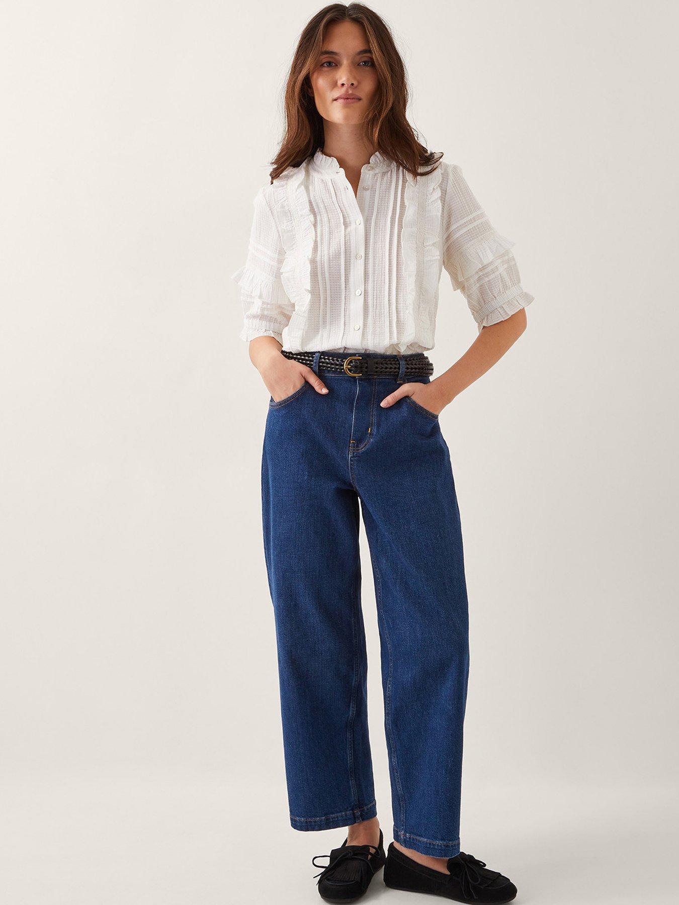 Image 3 of 4 of Monsoon Meesha Frill Shirt - Ivory