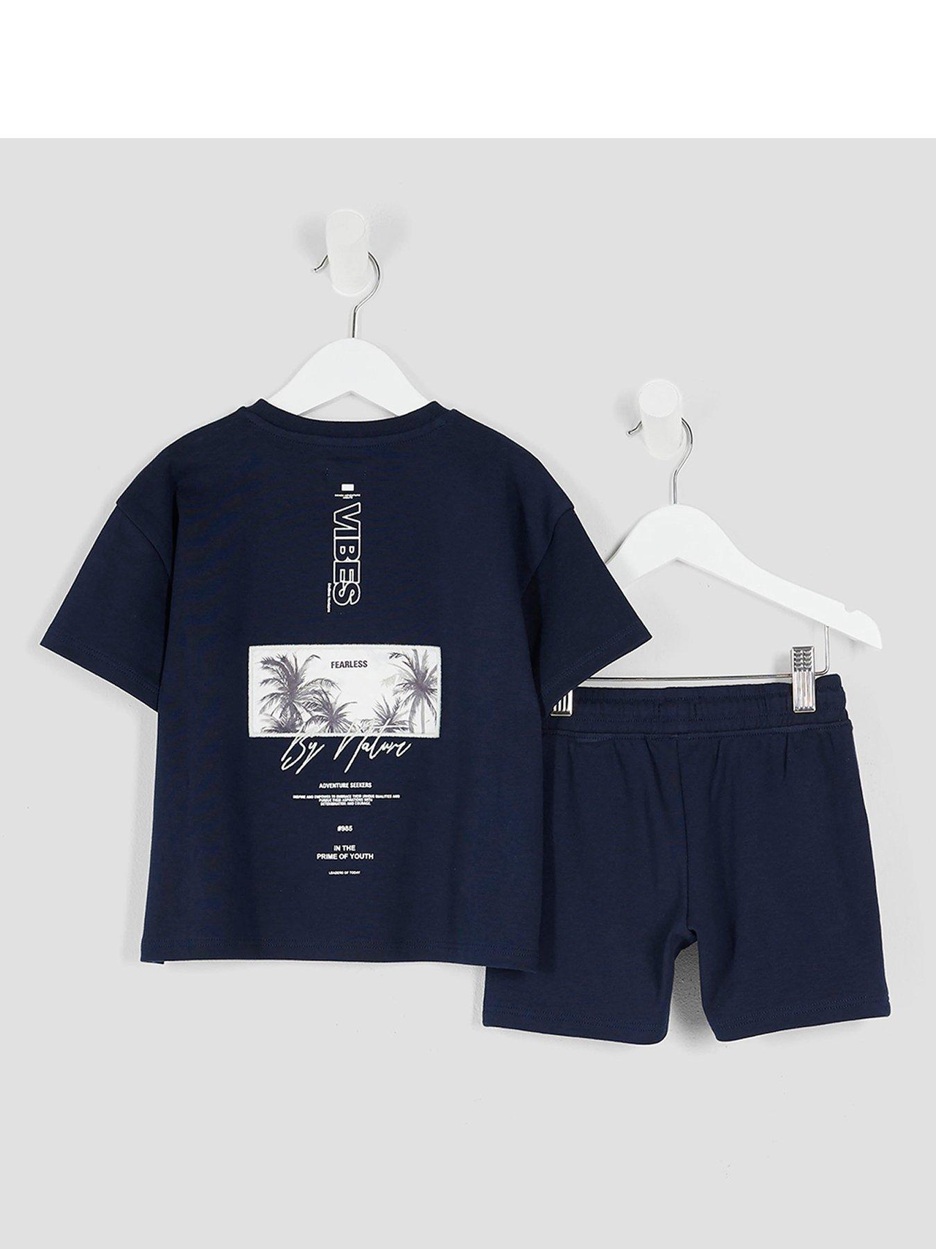 river-island-mini-boy-palm-tree-patch-t-shirt-and-shorts-set-navyback