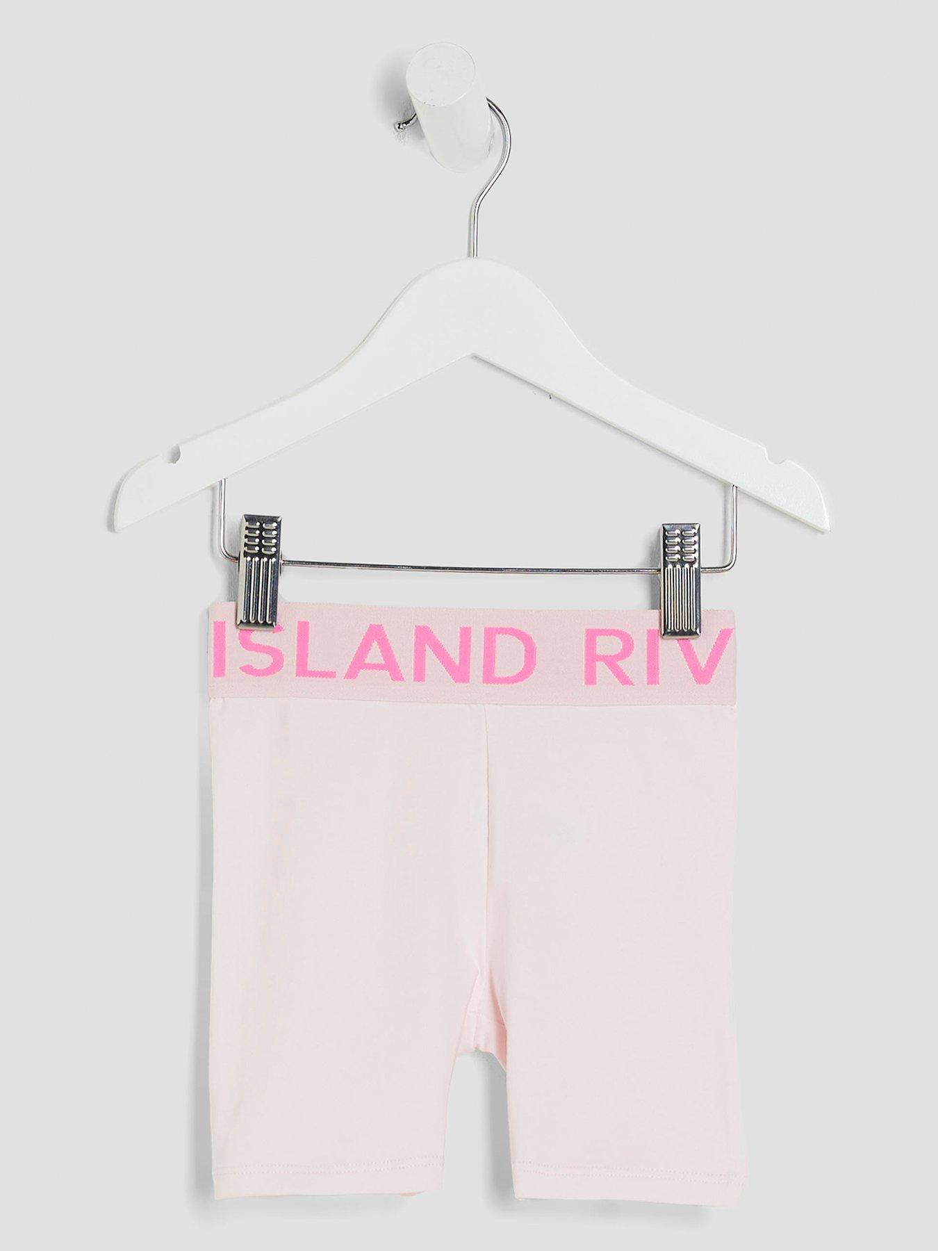 undefined Girls Ri Waistband Cycle Shorts - Pink