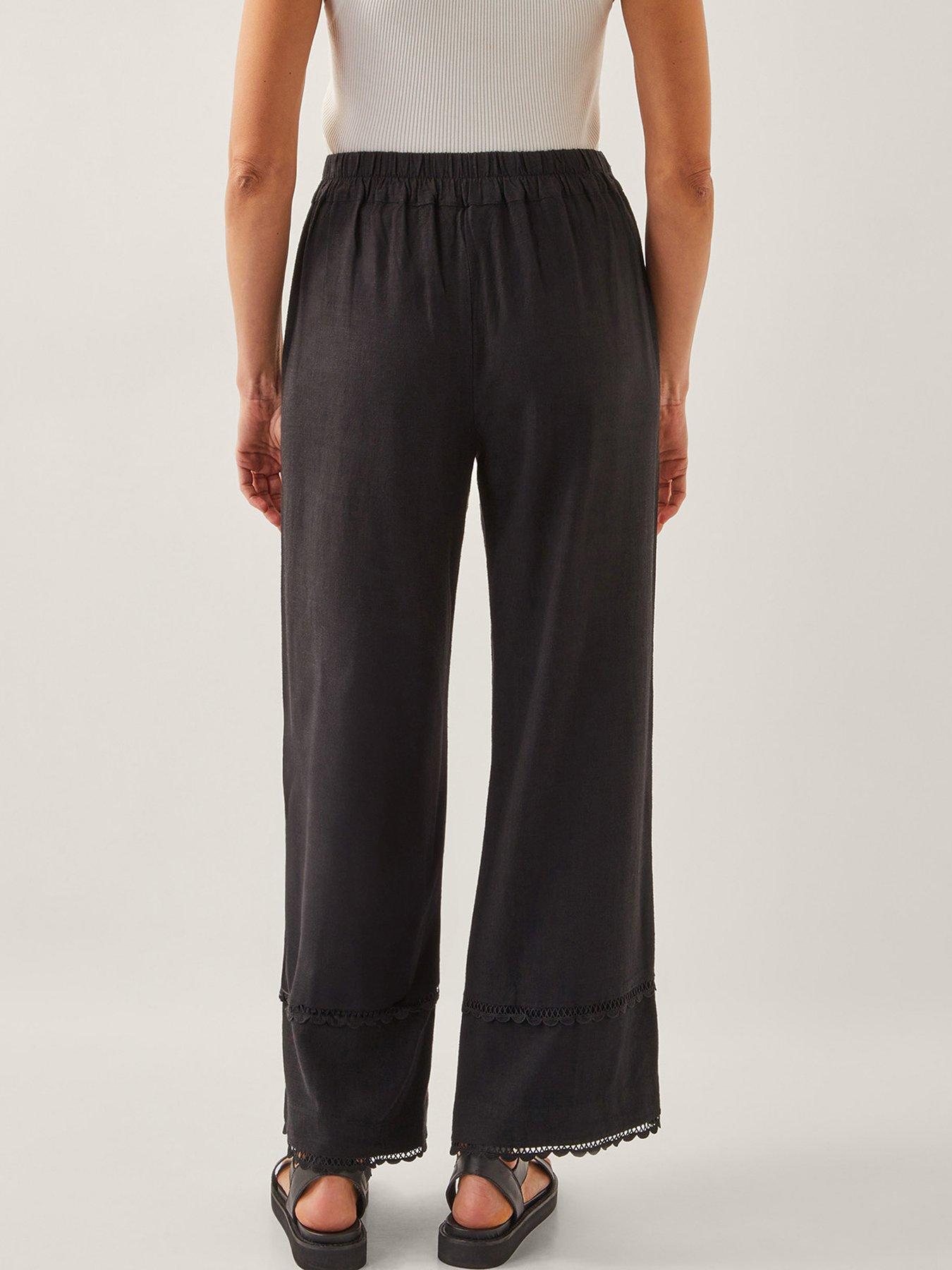 Image 2 of 6 of Monsoon Hayley Embellished Trousers - Black