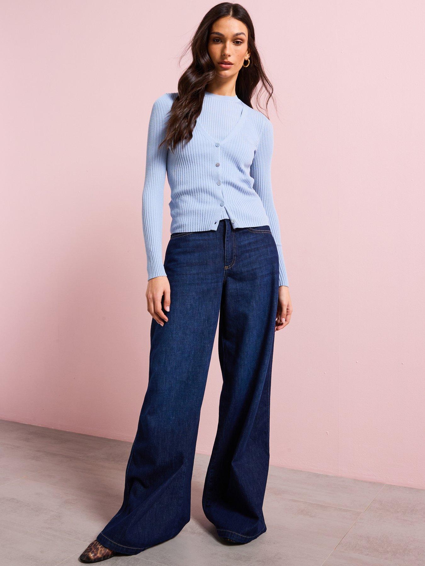 mango-ribbed-knit-top-blueoutfit