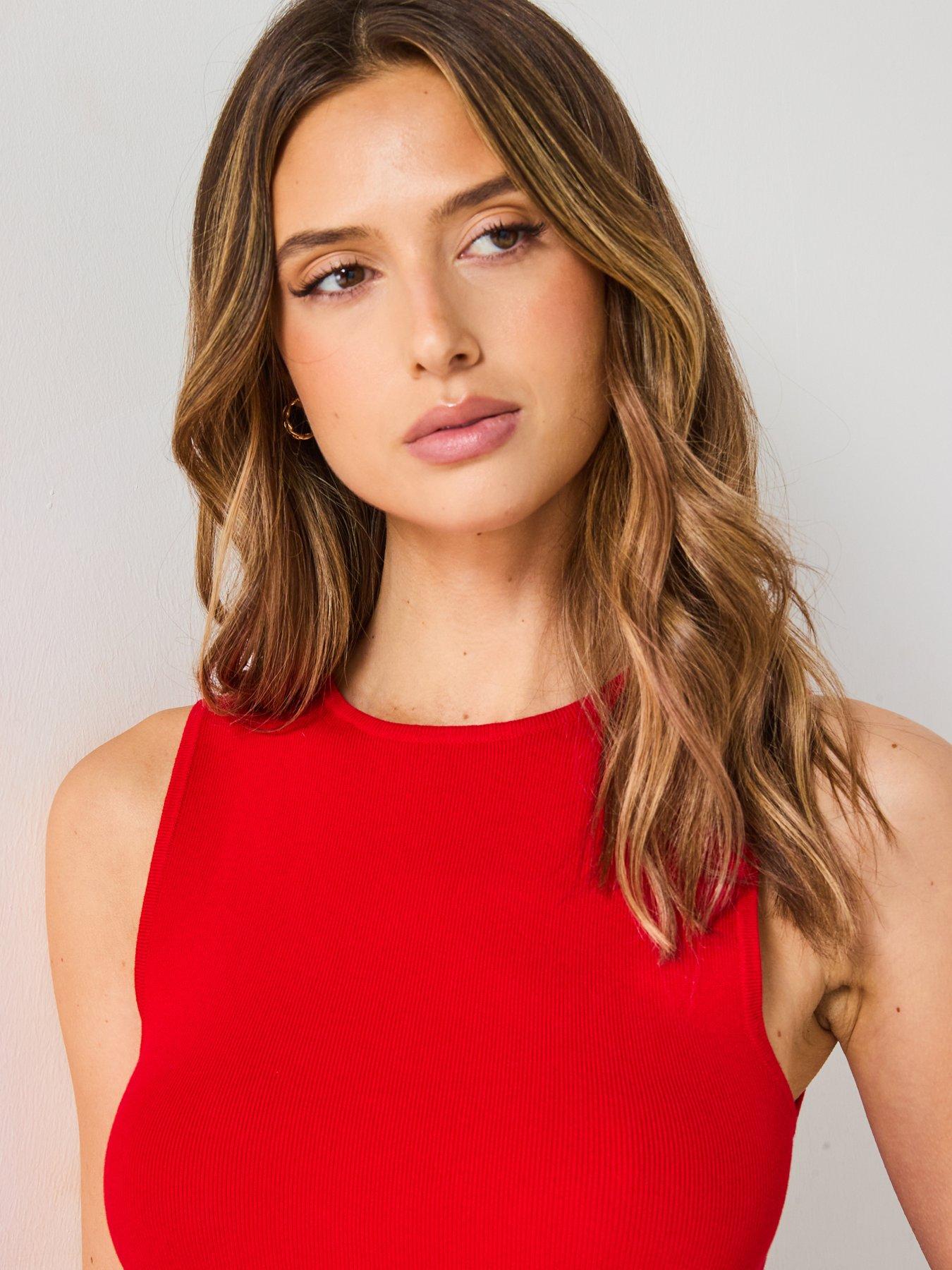 mango-sleeveless-fitted-knitted-tank-top-redoutfit
