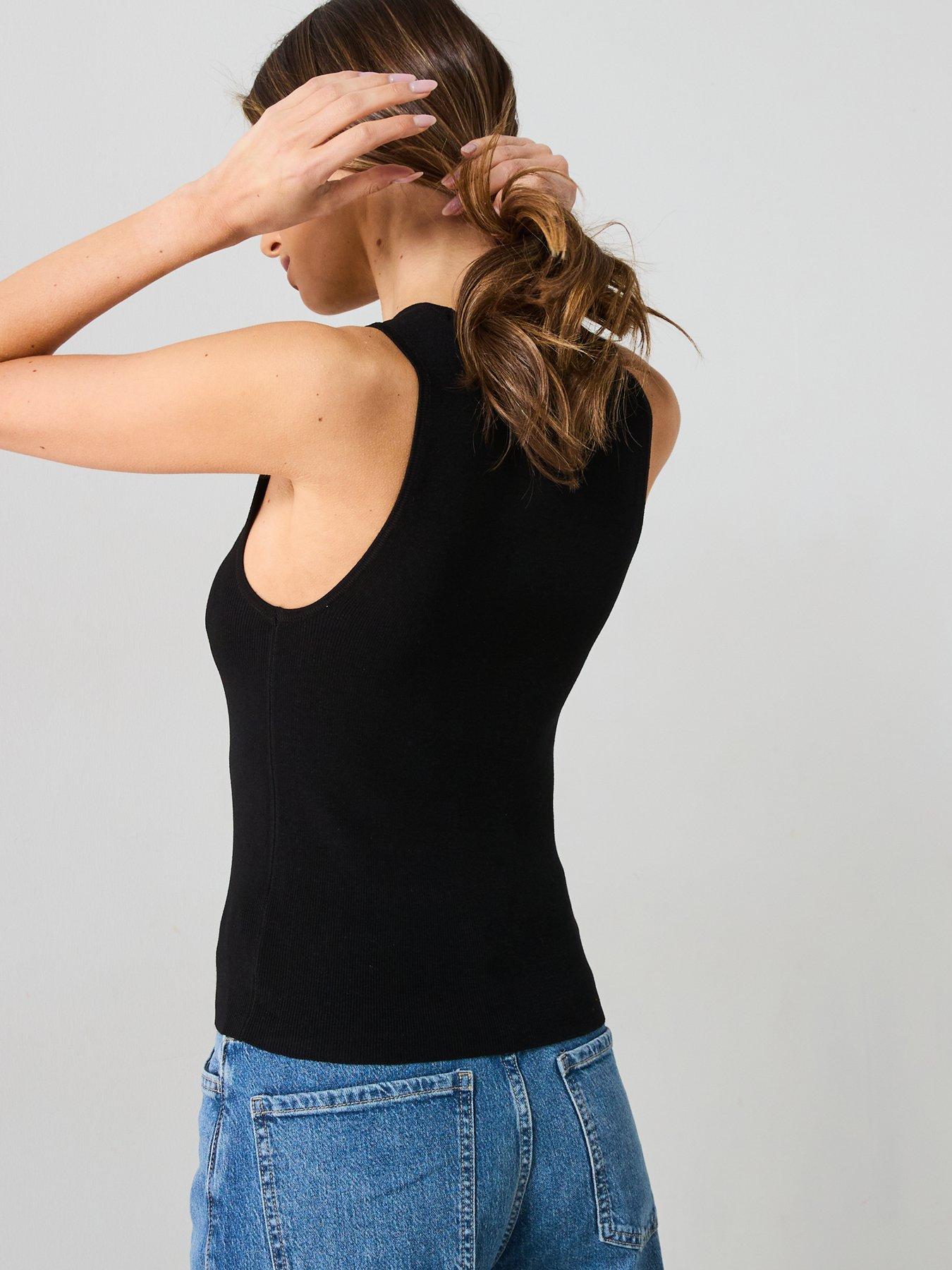 mango-sleeveless-fitted-knitted-topstillFront
