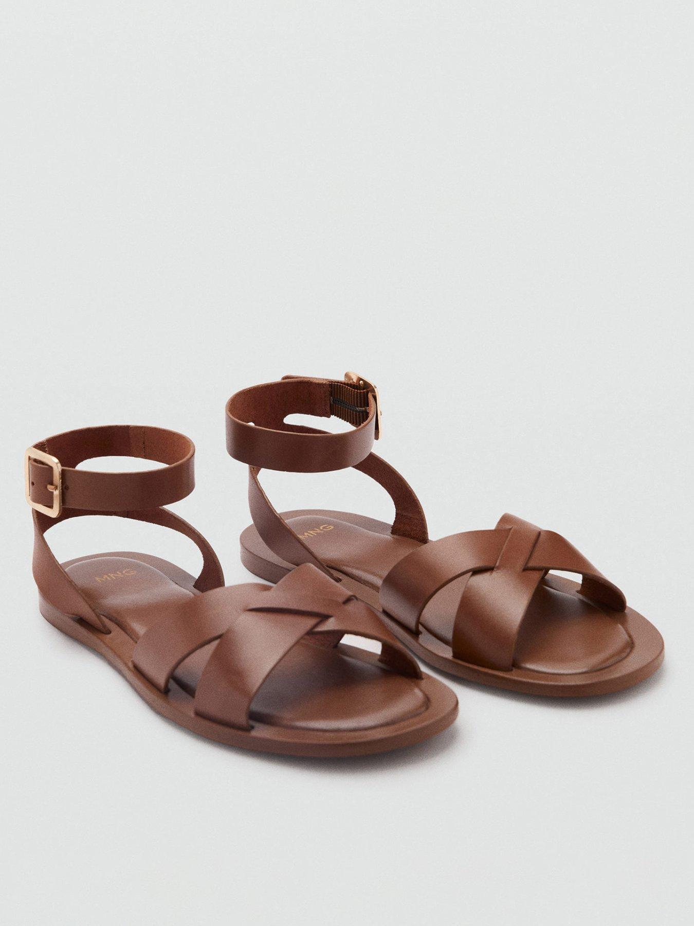 mango-leather-sandals-with-buckle-strap-brownstillFront
