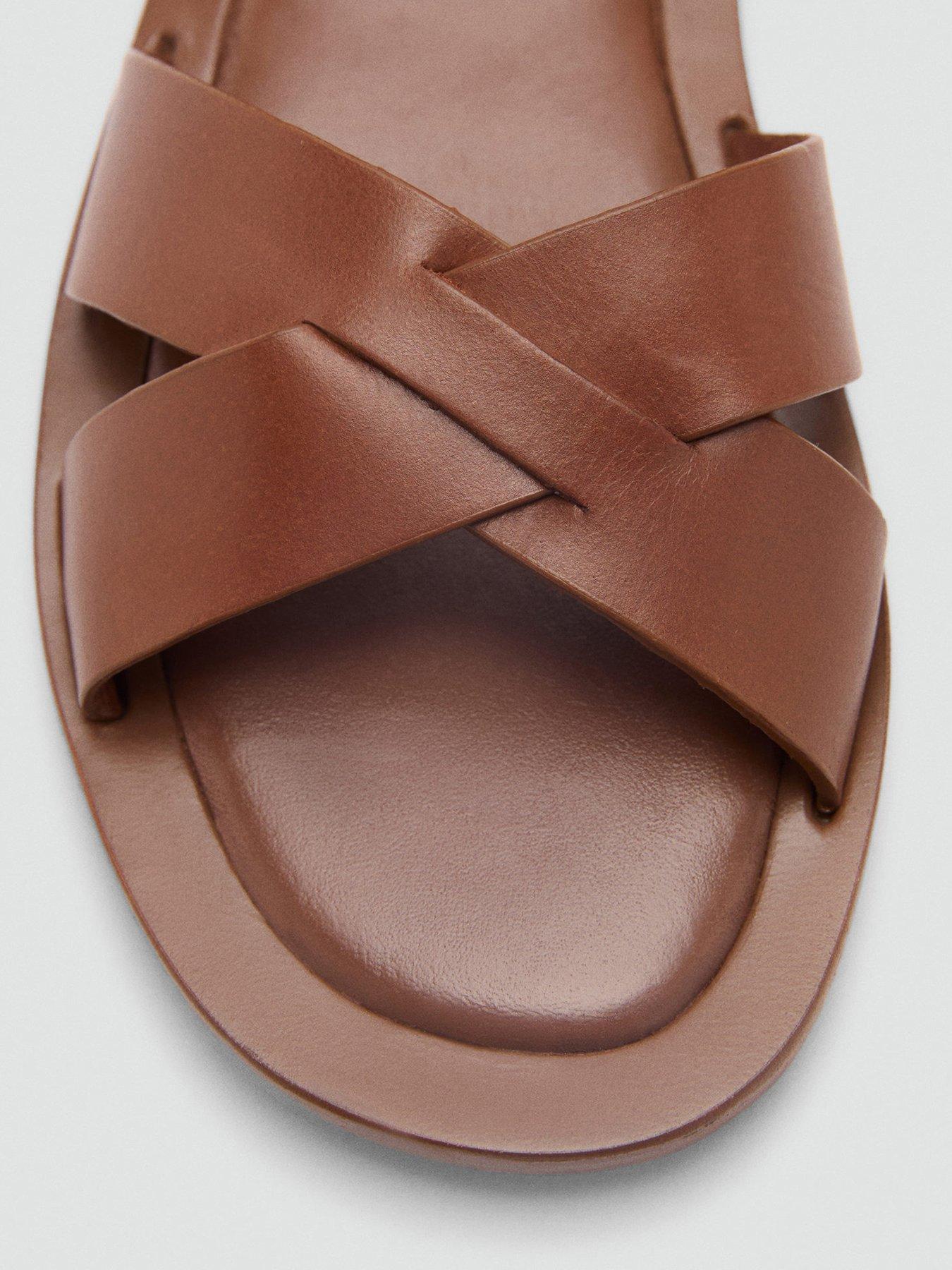 mango-leather-sandals-with-buckle-strap-brownoutfit