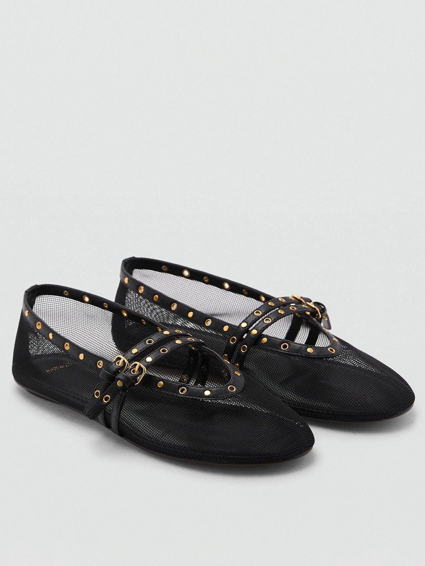 mango-mesh-ballerina-flats-with-die-cut-details-blackstillFront